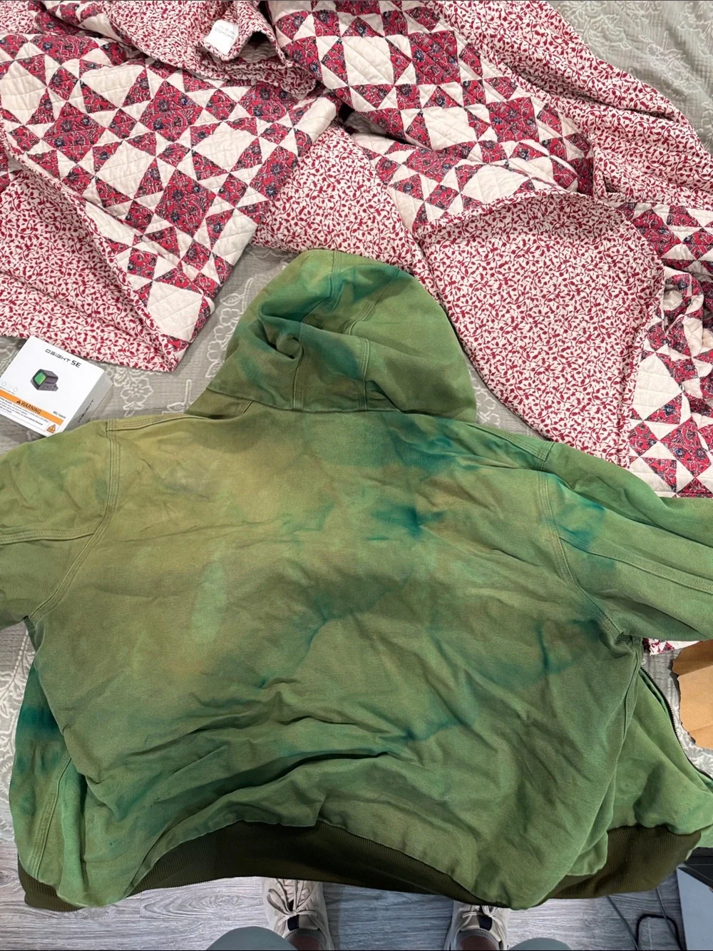 Carhartt Kids Olive Green Hooded Puffer Jacket
